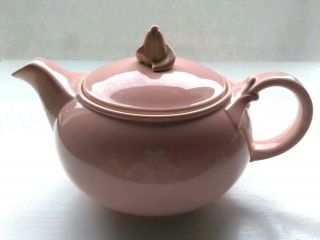 Vintage Lu - Ray Pastels T.  S.  &t.  Usa Sharon Pink Curved Spout Tea Pot Teapot