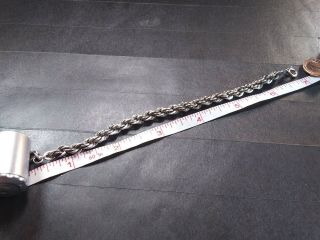 VTG Thick Sterling Silver Rope Bracelet 6mm 7 