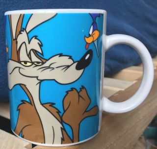 Looney Tunes Wile E.  Coyote Coffee Mug Vintage 1993 Ceramic Glass Handled