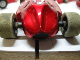 1/24 SCALE VINTAGE HARVEY ALUMINUM SCRATCH - BUILT CANDY RED SLOT CAR 1 7