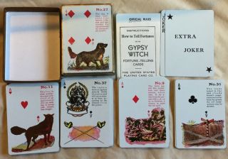 Vintage Gypsy Witch Fortune Telling Playing Cards Complete Deck W/instructions