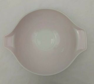 Vintage Pyrex Pink & White Gooseberry Cinderella 4 Quart Mixing Bowl 444 6