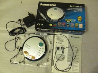 Vintage Japan Panasonic Sl - Ct490 Personal Cd Player Discman W/ All Accessories