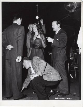 Rita Hayworth Vintage Keybook Photo Down To Earth On The Set Filming