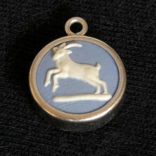 Vintage Wedgwood Sterling Silver Capricorn Goat Zodiac Charm Necklace Pendant