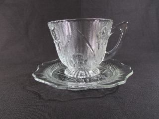 Vintage Jeannette Iris & Herringbone Cup & Saucer