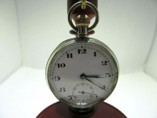 Vintage Swiss Made Cunard Pocket Watch Nickel Cased And