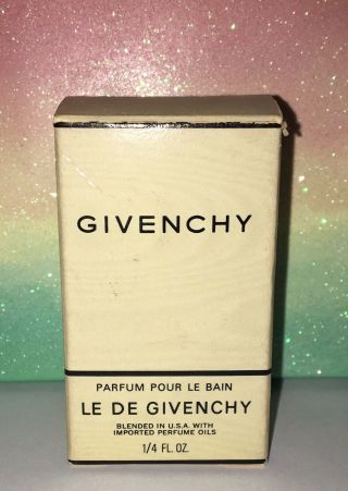 Vintage Le De Givenchy Parfum Pour Le Bain 1/4 Fl.  Oz.  Full