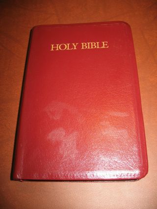 Vintage Holy Bible Kjv Bonded Leather Thomas Nelson Red Letter Reference Edition