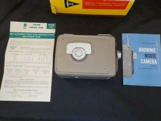 Vintage Kodak Brownie 8mm Movie Camera Model 2 with Box & Instructions 2
