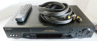 Sony Slv - N71 Hi - Fi Stereo Vcr 4 - Head Vhs Player Recorder Video Cassette Remote