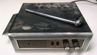 Vintage Plectron Transistor Fm Radio Fire Alert Receiver Low Band Vhf 46.  50 Mhz