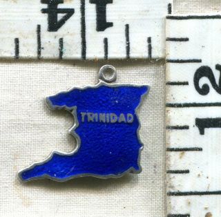 Vintage Sterling Bracelet Charm Enamel On This Trinidad Charm $16