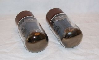 Pr RCA Type 5881 tubes,  Matched tests,  close Date Codes,  6L6,  6L6WGB,  brown base 4