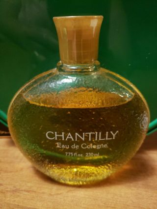 Vintage Bottle Of Houbigant Chantilly Eau De Cologne Perfume 7.  75oz Big Bottle