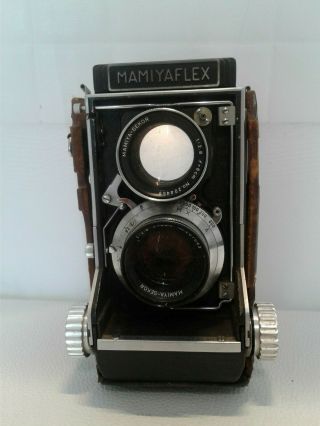 Mamiyaflex Vintage Tlr Camera 86750 W/ Mamiya - Sekor Lens 1:2.  8 F=8cm