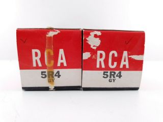 2 X 5r4 - Gy Rca Nos/nib Tubes.  Matched Codes Production.  C9 En - Air Auct
