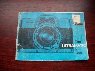 Vintage Voigtlander Ultramatic 24 X 36 - 35mm Camera Instruction Booklet