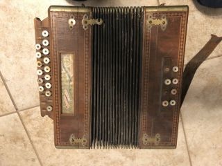 Vintage Crucianelli Two Row Button Accordion A Wreck But Looks Cool