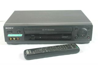 Sony Slv - N500 Vhs Vcr With Remote Play And Record Great 4 Heads
