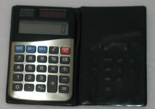 Vintage Aurora Hc502a Dual Power Solar Battery Calculator With Cover