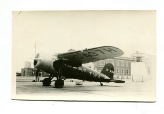 Vintage Photo 1930s Twa Airlines Air Mail Airplane Lockheed Dl - 1 Vega Lindbergh