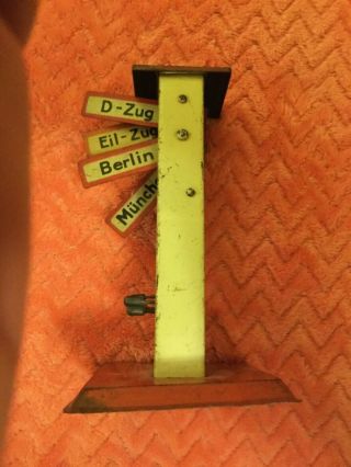 Vintage Bing Or Marklin Station Direction Stand