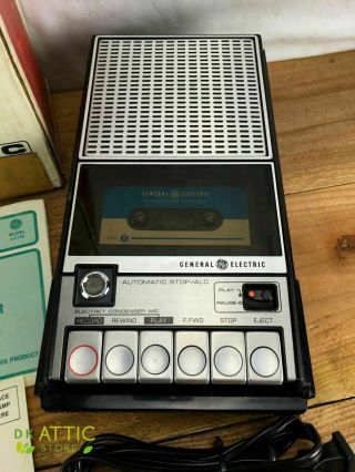 Vintage GE General Electric 3 - 5105C Cassette Tape Player Recorder Box 2