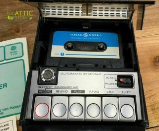 Vintage GE General Electric 3 - 5105C Cassette Tape Player Recorder Box 3