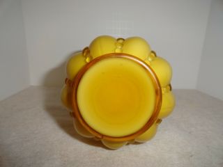 Vintage 1949 Fenton Gold Overlay Beaded Melon Jack in the Pulpit Vase 3