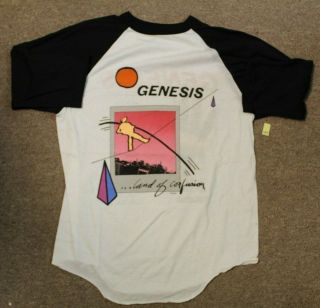 Vintage 1987 Genesis Invisible Touch Concert Tour Raglan T - Shirt (xl) J237