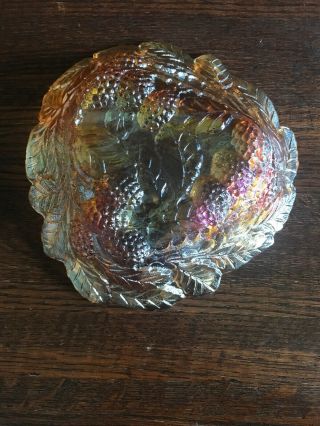 Vintage Fenton Art Glass Marigold Carnival Glass Blackberry Bowl