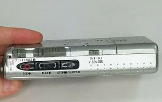 Vintage Aiwa TP - M131 Micro Cassette Recorder Voice Sensor Recording 5