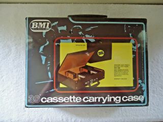 Vintage " Nip " Bmi 30 Cassette Carrying Case " Great Collectible Item "
