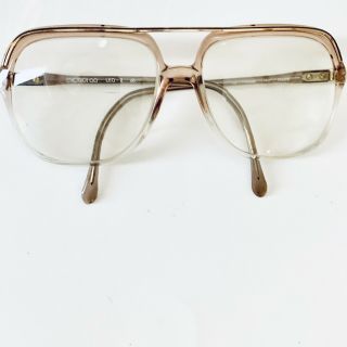 Luxottica Leo 2 Vintage Aviator Brown Taupi Rx Eyeglass Glasses Frames 60 18 150