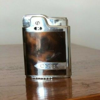 Vintage Ronson Essex Enamel & White Metal Cigarette Lighter