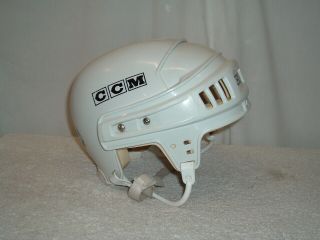 Vtg Vintage White Ccm B - Ht2l Ice Hockey Helmet - Adult Medium 6 - 3/8 To 7