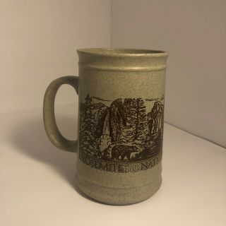 Vintage Yosemite National Park Souvenir Mug/coffee Cup Tan Brown