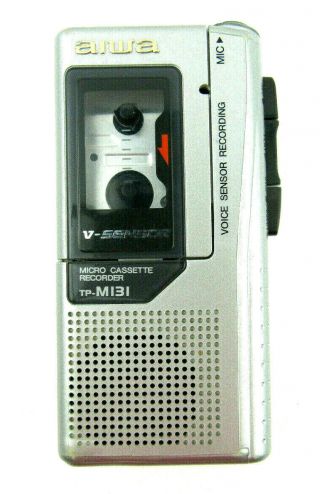 Vintage Aiwa Tp - M131 Voice Sensor Micro Cassette Recorder Perfect