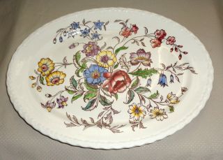 Vintage Vernon Kilns Vernonware Mayflower May Flower 13 " Serving Platter