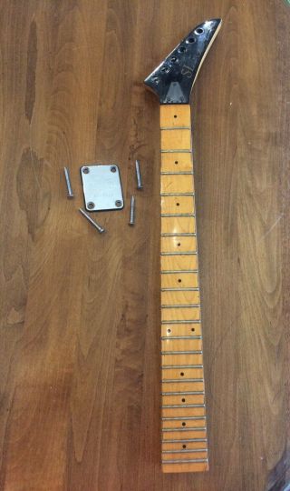 Vtg Aria Pro Ii Sl - T - 3 Oem Electric Guitar Neck W/ Plate,  Screws Sl 1980s