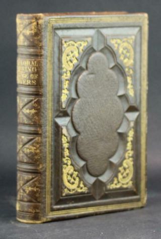 1866 Leather Binding W/6 Colored Plates The Language Of Flowers Henrietta Dumont