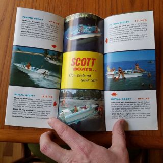 1962 Scott Boat and Motor Sales Brochure Pamphlet Vintage Fold - Out 2