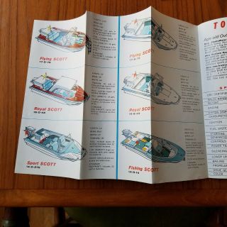 1962 Scott Boat and Motor Sales Brochure Pamphlet Vintage Fold - Out 4