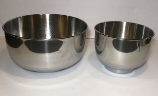 Vintage Sunbeam Mixmaster Stand Mixer Large Small Stainless Steel Mixing Bowls