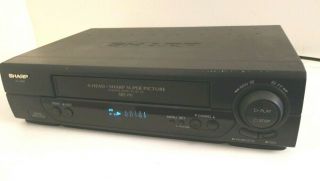 Sharp Vcr Vhs Player Vc - A582u 4 Head Hi - Fi Vcr Video Vhs Recorder No Remote