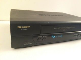 Sharp VCR VHS Player VC - A582U 4 Head Hi - Fi VCR Video VHS Recorder No Remote 2