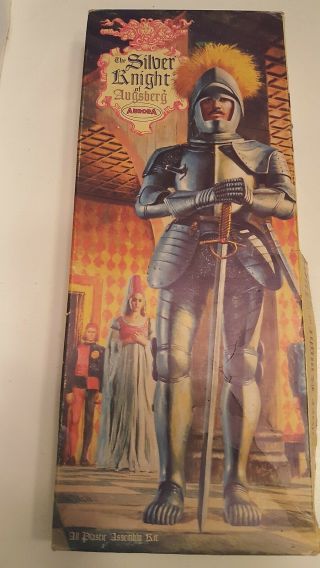 Aurora 1956 The Silver Knight Of Augsburg Vintage Model Kit With Box