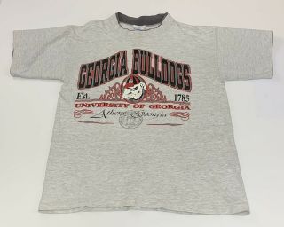 Vintage Uga University Of Georgia Bulldogs Football T Shirt Men 