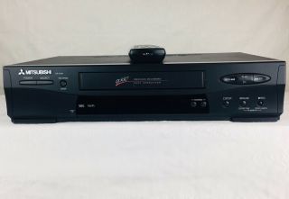 Mitsubishi Hs - U446 Vcr Vhs Player Recorder - With Remote -